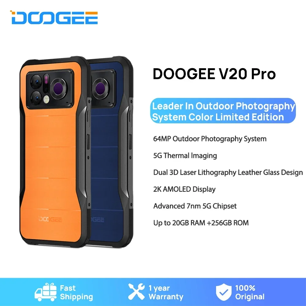 

Прочный телефон DOOGEE V20 Pro, 6,43 дюйма, 2K, AMOLED дисплей, 1440*1080, тепловизор, 12 Гб + 8 Гб ОЗУ + 256 Гб ПЗУ, 7 нм, фотография