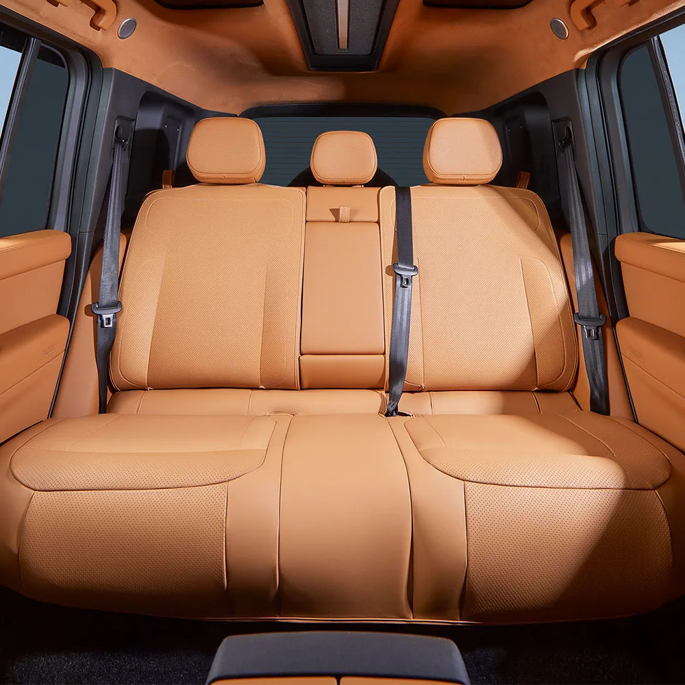 

Комплект из 7 вентилируемых кожаных чехлов для сидений Chery iCAR V27 2026, всесезонные, полностью закрытые, для модификации интерьера