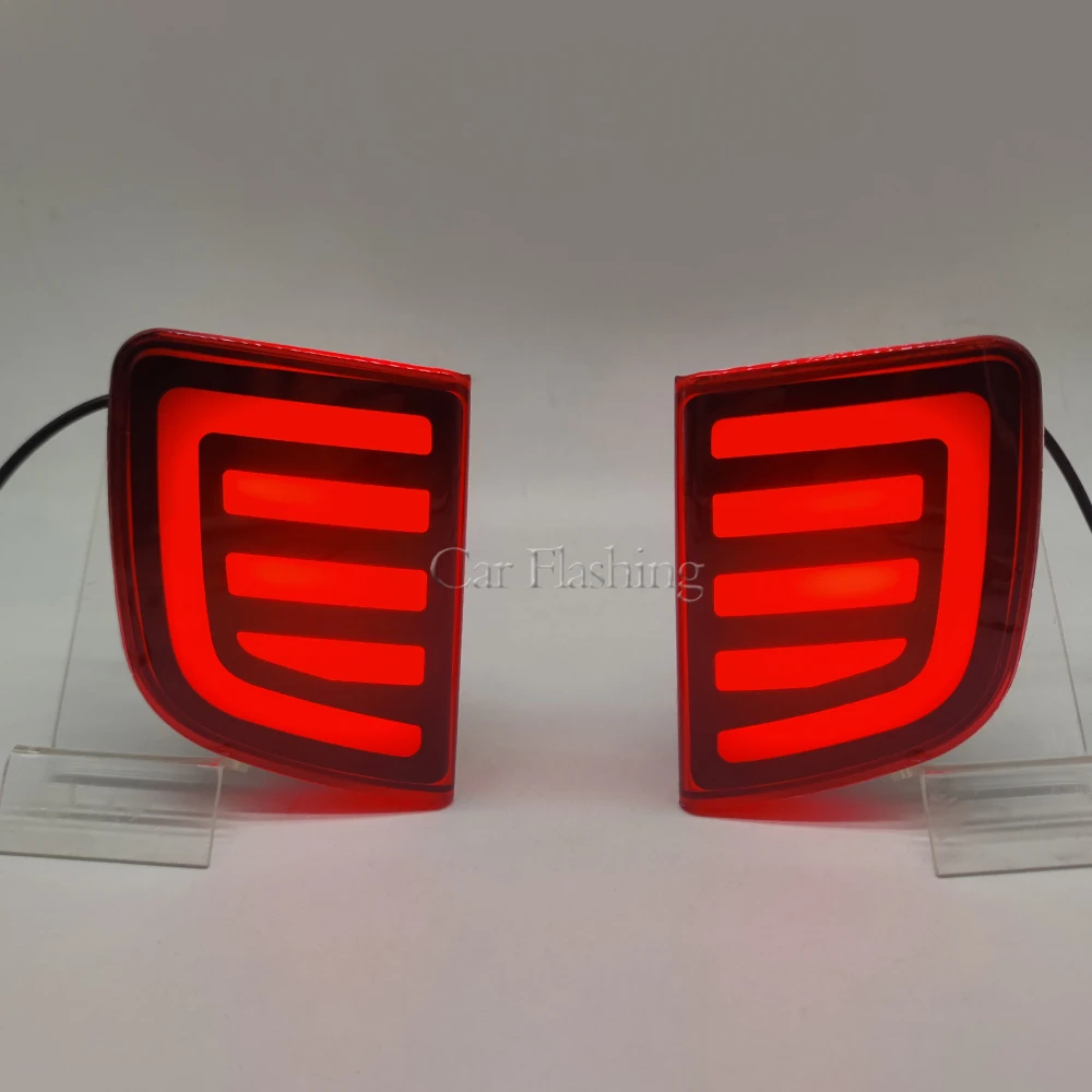 عاكس مصد خلفي ليد لتويوتا لاند كروزر LC200-، مصباح فرامل تحذير ، إشارة دوران ، مصباح ضباب ، إكسسوارات سيارة ، 12 فولت #4