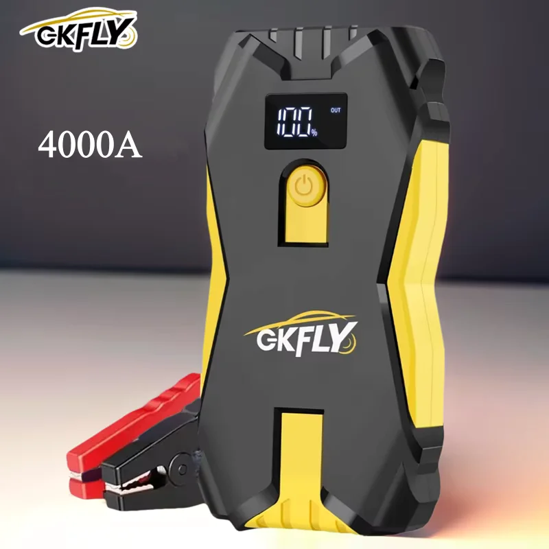 Portable 4000A Car Jump Starter Portable Power Bank Car Battery Booster 12V Car Starting Device for Petrol Diesel 6.5L 5.0L