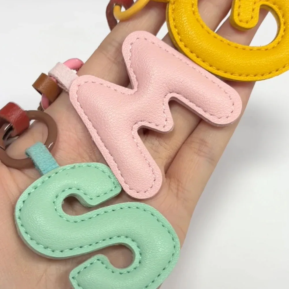 Charms 26 Initial Letter Keyring Set, Alphabet PU Leather Gift
