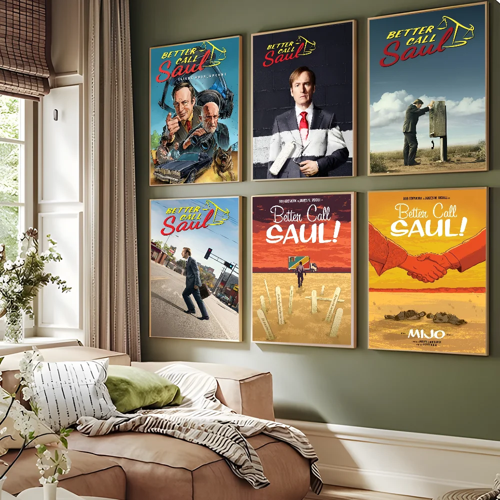 Better Call Saul Retro Self-adhesive Art Poster Whitepaper Prints Posters Artwork Home Decor