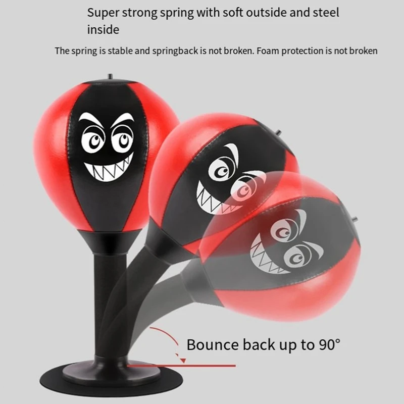 Desktop Punching Bag, Stress Buster With Suction Cup For Office Table And Counters For Kids Coworkers And Friends Easy To Use