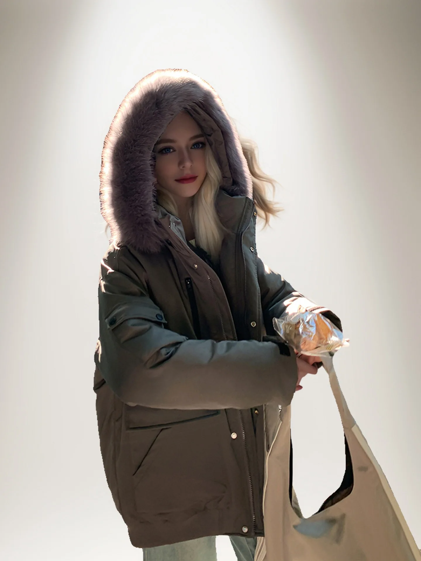 

Женская зимняя парка, утепленная, в стиле Харадзюку, удобная, с глубоким хлопковым утеплителем, средней длины, на шнурке, для активного отдыха