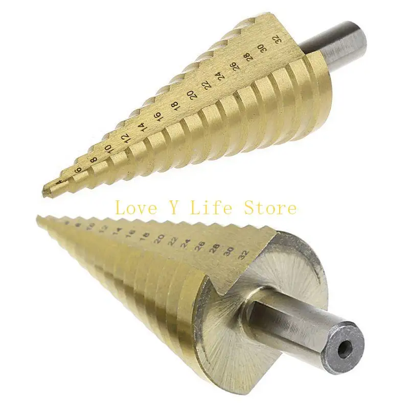 L74C 6 pezzi/set acciaio HSS per taglio fori per per trapano a gradino in titanio 4-32 mm metallico