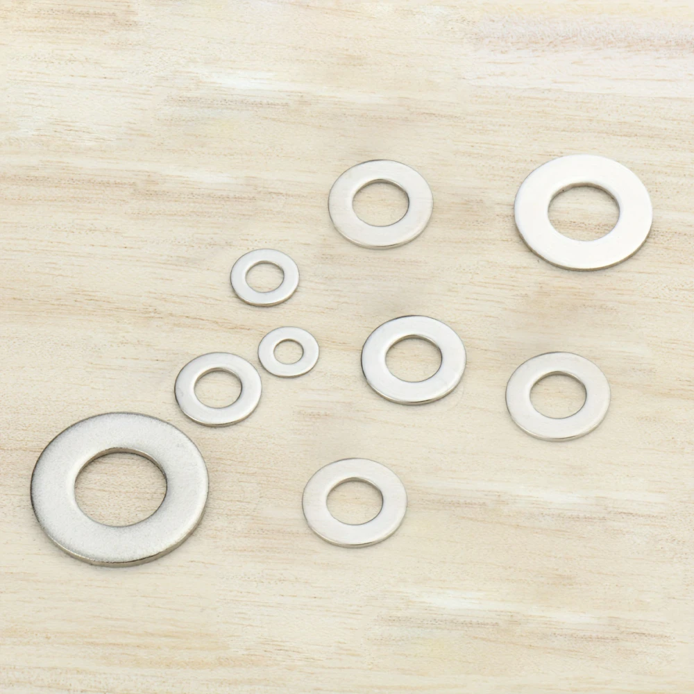 

95pcs Box 304 Stainless Steel Flat Washers M4 M5 M6 M8 Gaskets Metal Screws Round Metal Meson Sealing Washers Gasket Fasteners