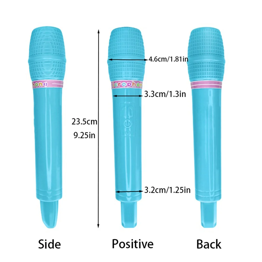 5 Colors Simulation Microphone Props Microphone Pretend Toy Fake Microphone Costume Prop For Home Bar Party Decoration Kids Gift