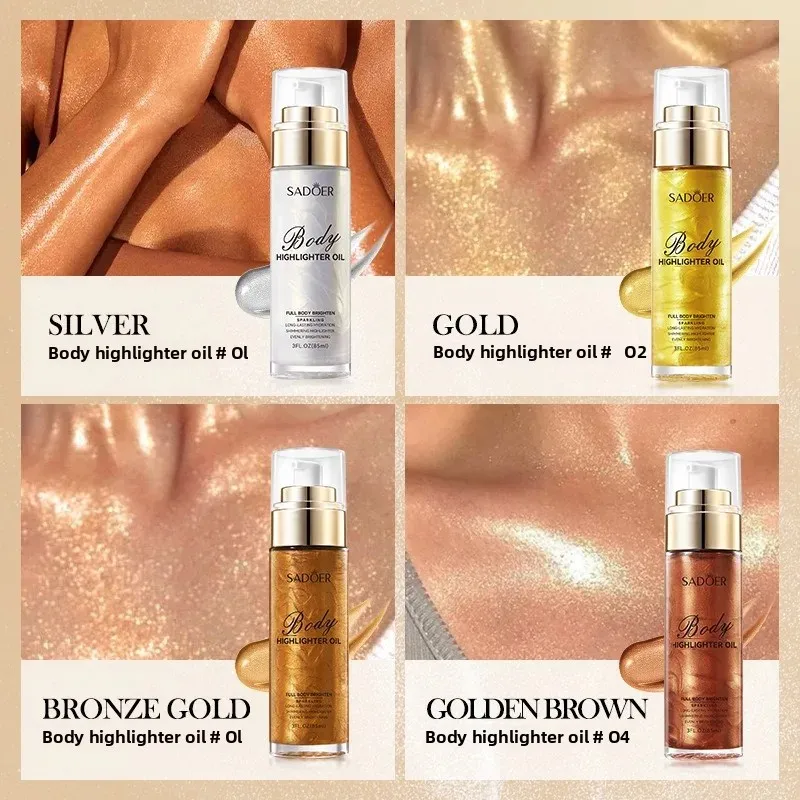 1 قطعة الجسم لامع رذاذ بريق رذاذ لامعة مرطب للجسم مقاوم للماء الجسم بريق ضباب رذاذ السائل المنور تمييز مسحوق