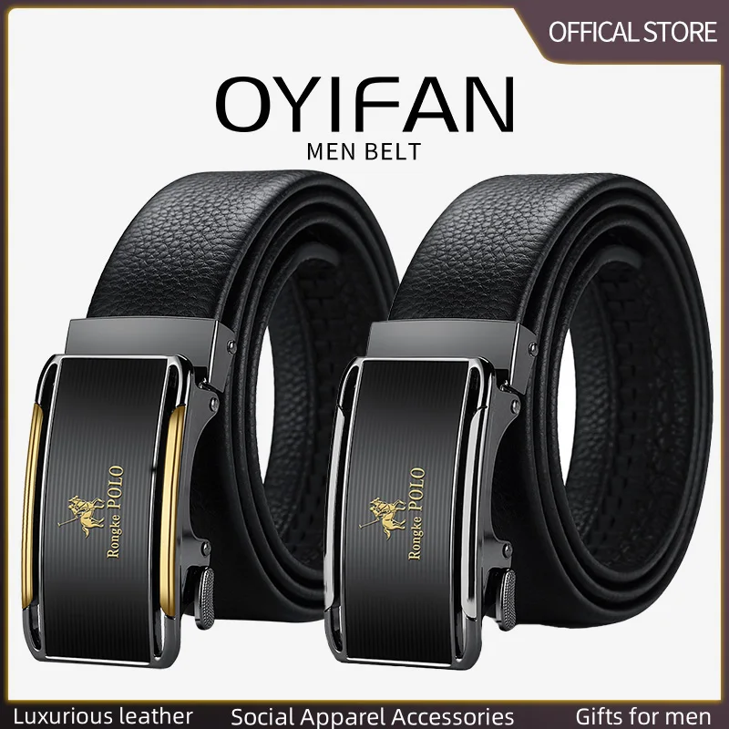 Genuine Leather Belt Men's Genuine Leather Belt Mens Belts Waistband Male Man Waist Automatic belts