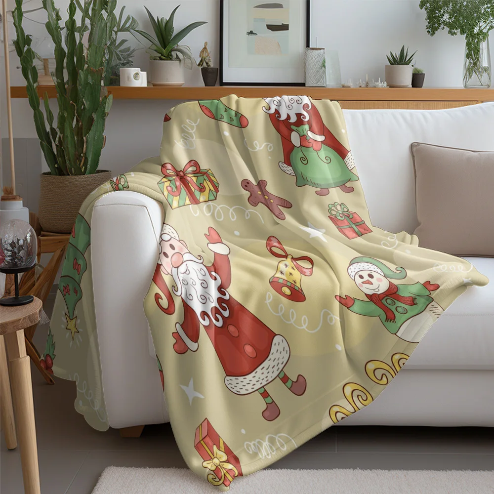 TU Cozy Throw Blanket Soft Warm Flannel Fleece Luxury Sherpa Home Decor Gift Christmas Pattern Cute Holiday Dorm Room Bedspread