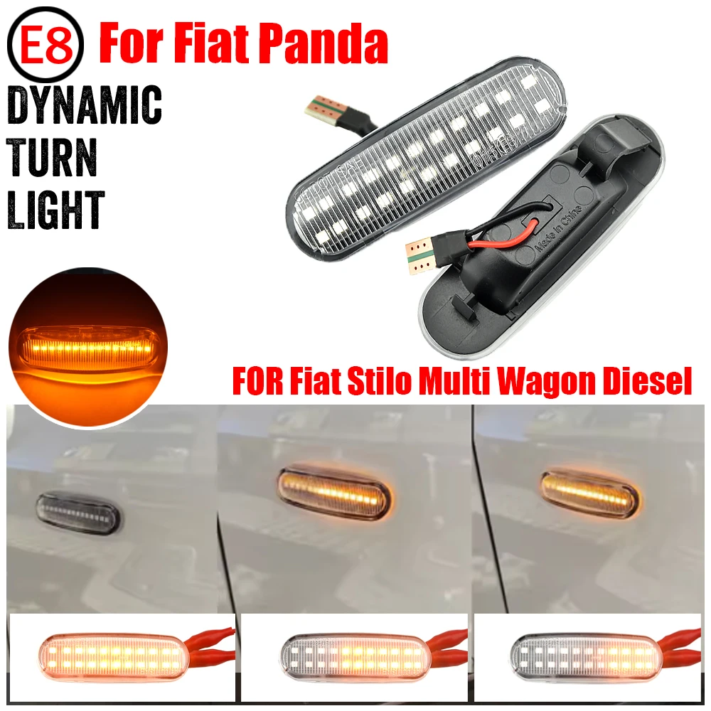 

2Pcs Dynamic LED Turn Signal Side Marker Light Repeater Lamp FOR Fiat Grande Punto Hatchback (199) 2005.10-2019