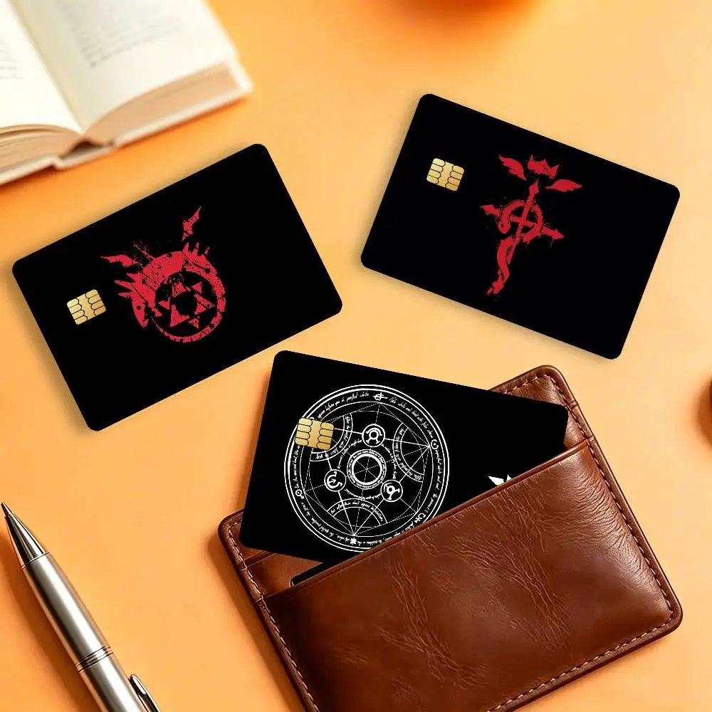 F-Fullmetal A-Alchemist B-Brotherhood Anime Matte Card Stickers For Credit Cards Debit Cards And Transit Cards 4Pcs
