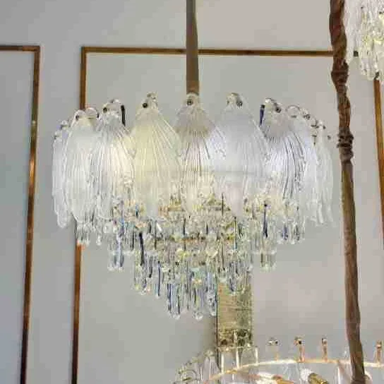 French chandelier, light luxury crystal lamp, living room, creative personality, art lamp, master bedroom chandelier