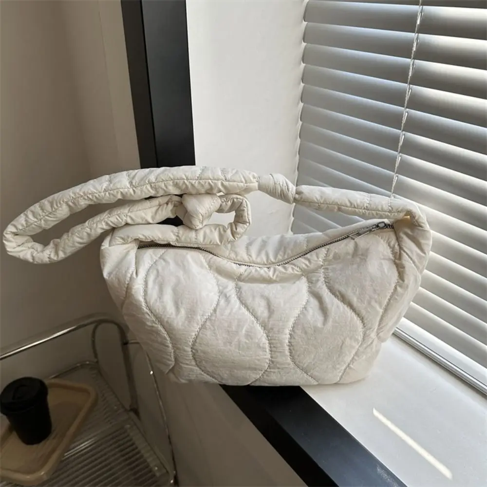 

Модная однотонная нейлоновая сумка-кроссбоди с регулируемым стеганым ремнем, объемная сумка-пуховик, мягкая нейлоновая сумка через плечо большой вместимости для мужчин