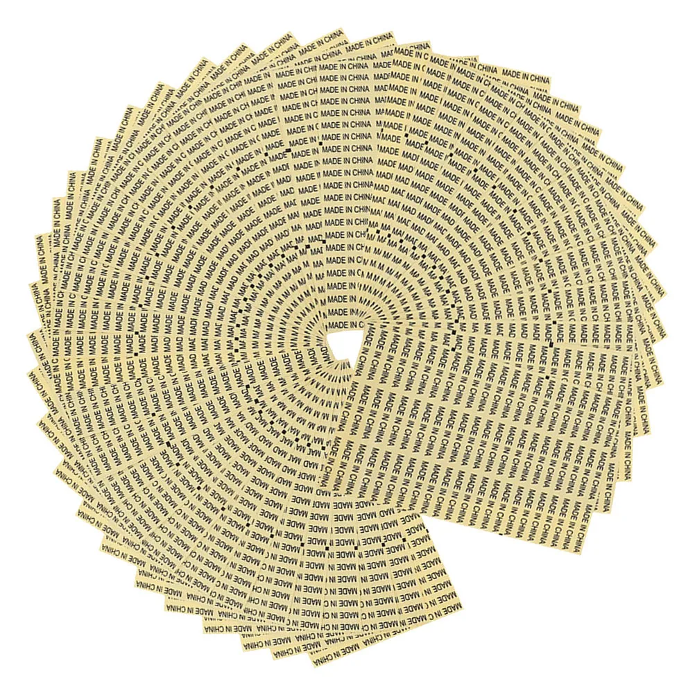 

3500 шт., наклейки «Сделано в Китае», прозрачные самоклеящиеся упаковочные этикетки, водонепроницаемые для розничной доставки, идентификация походження страны