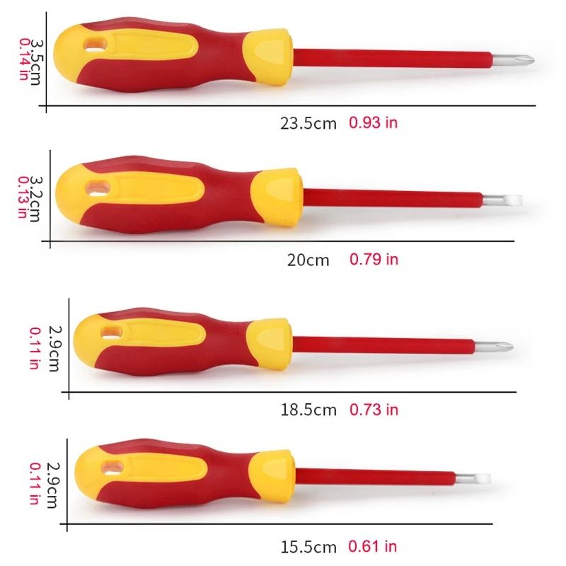 Imagem -05 - Isolado Screwdriver Grupo Slotted Phillips Chave de Fenda Resistente a Alta Tensão Ferramentas Profissionais do Eletricista Ferramentas Manuais Pcs