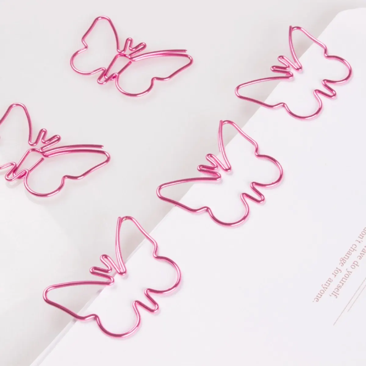 Pink Butterfly Clip Papelaria, Escola Suprimentos Presente