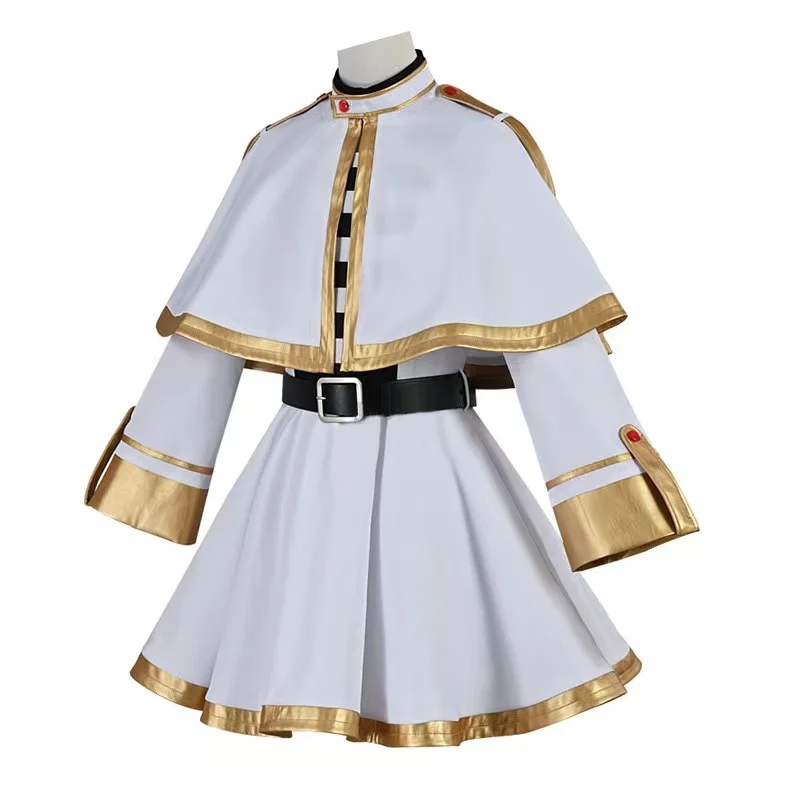 Sousou no frieren Cosplay Kostüm Perücke Schuhe Anime Magier Kleid Elf Ohr Halloween Party Aristmas für Frauen Mädchen