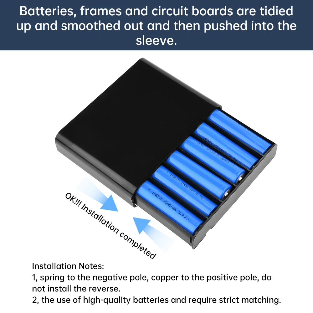 5V 9V 12V Ausgang UPS Unterbrechungsfreie Stromversorgung Powerbank-Box für Router Handy Stromspeicher-Gehäuse 6x 18650 Batterie – Detail 12