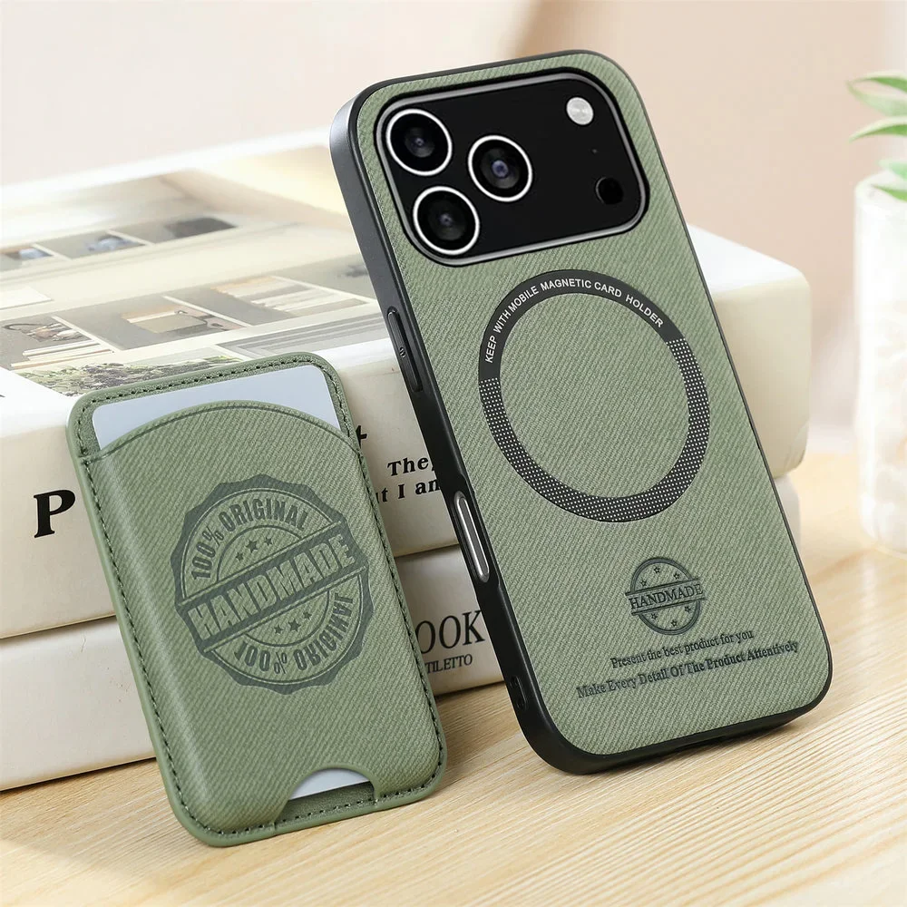 Retro Business 2IN1 Magnetische Karte Brieftasche Fall Für IPhone 17 Pro Max Air 16 15 14 13 12 Plus Volle-pack Anti-Drop Schutz Abdeckung