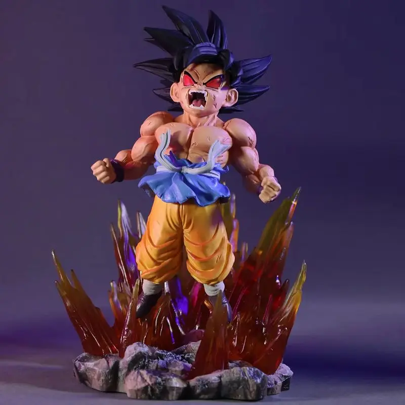 Nueva alta calidad 19cm Shk Kai Ape Series No.2 Glow Black Hair Super Four Goku figura Pvc Goku Anime modelo ornamento regalo de cumpleaños