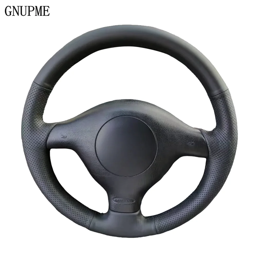 Car Steering Wheel Cover For Volkswagen VW Golf 4 Passat B5 Seat Leon Polo Customize DIY Steering Wrap Microfiber Leather