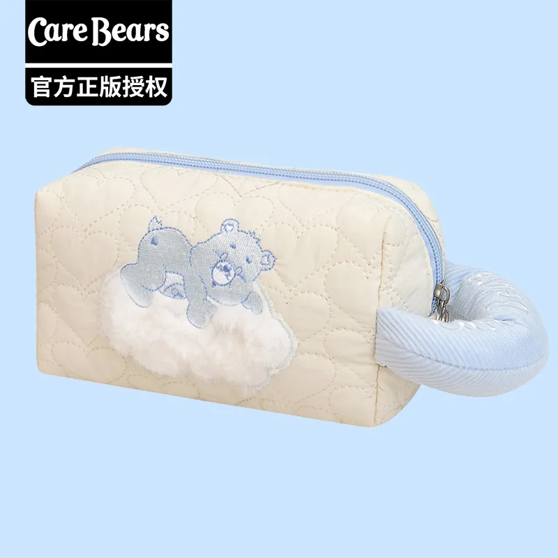 

Ins Cartoon Care bears Handheld Makeup Bag Embroidered Wrist Bag Colorful Cute Bear Shoulder Bag Paired with Girl Toys Gifts