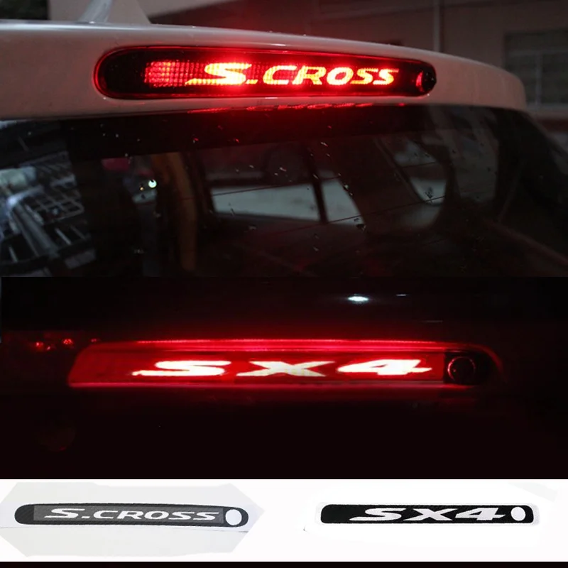 

Additional Brake Light Sticker Styling Carbon Fiber Brake light Sticker Car Decorative Cover For Suzuki SX4 S.cross