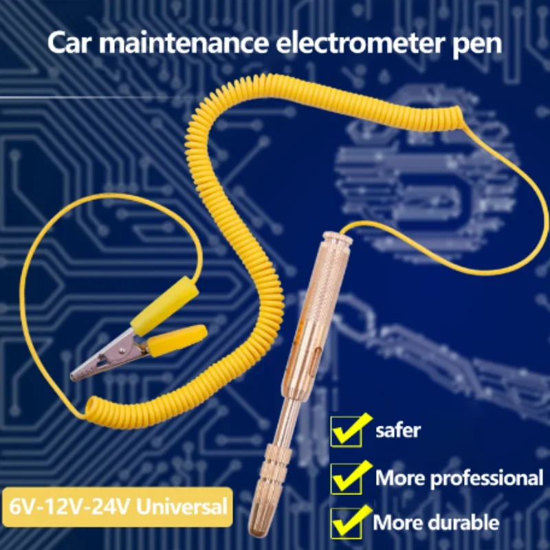 Diagnostic Tools DC 6V 12V 24V Copper Auto Car Light Circuit Tester Lamp Voltage Test Pen Detector Probe Light System Test