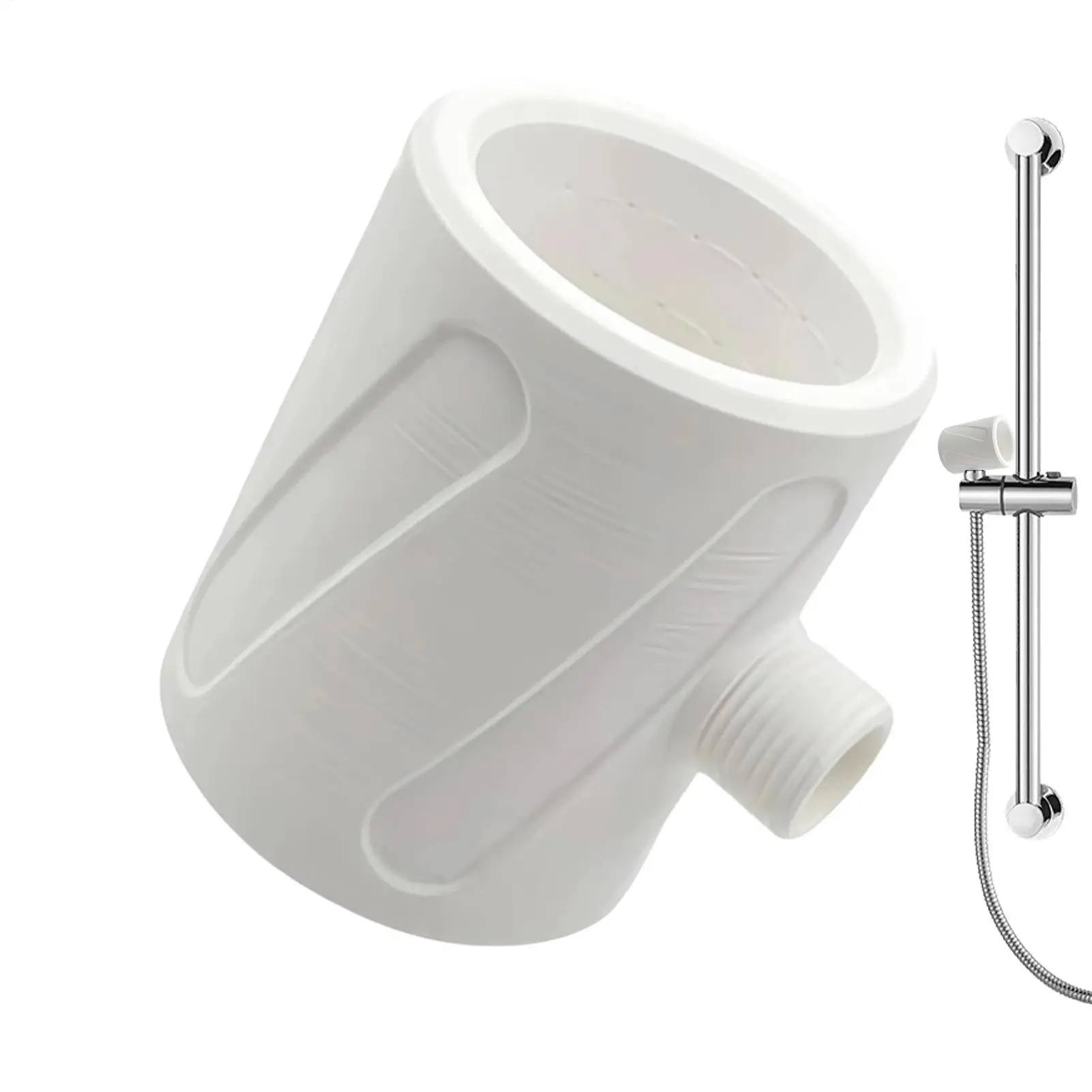 Bathroom Shower Head Designed Specifically for Men's Bathing, Featuring a Water Flow Touch and Circular Spray Pattern