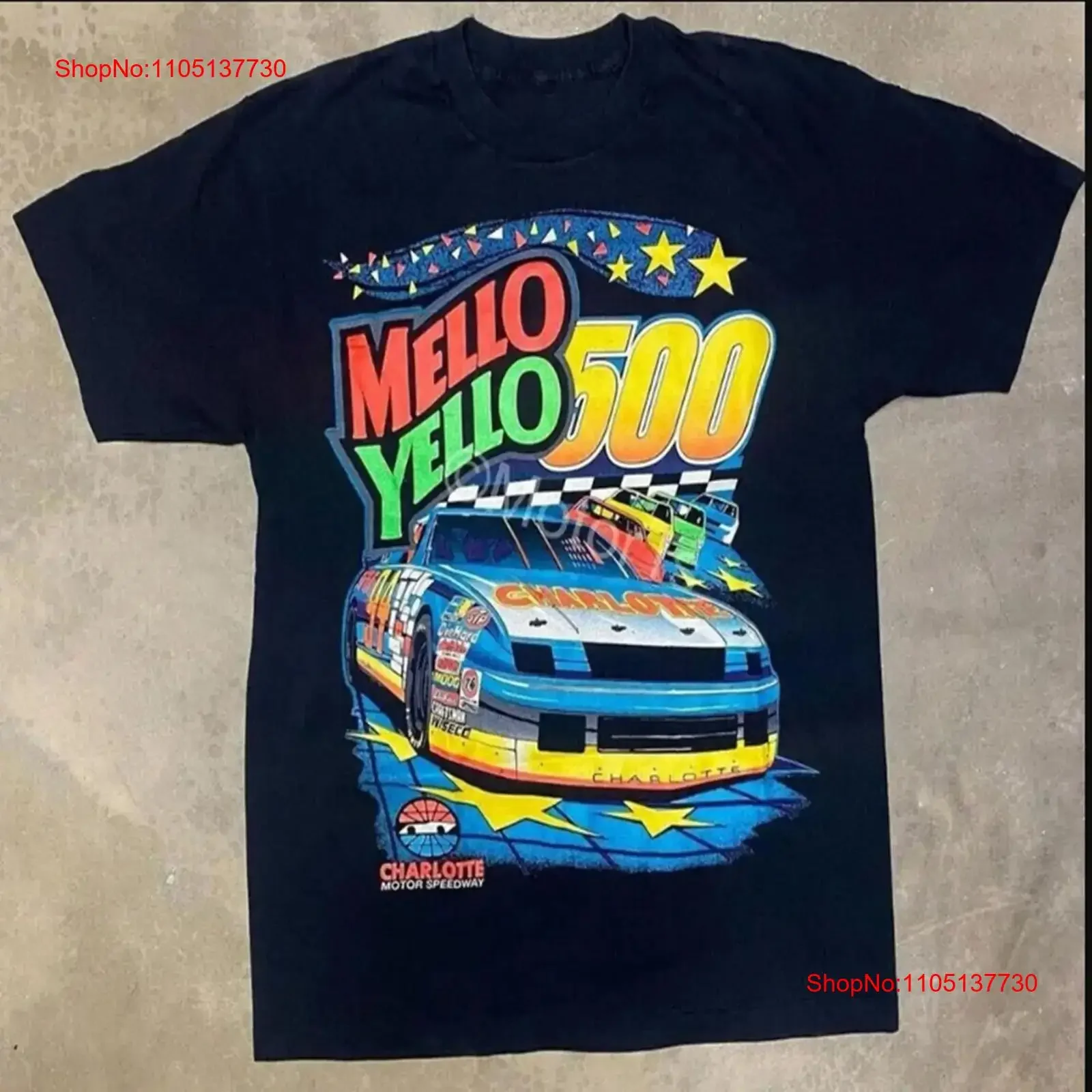 

Charlotte Motor Speedway Mello Yello T Shirt Retro 90s For Fans vintage Washed Unisex Top For Everyday Wear Breathable