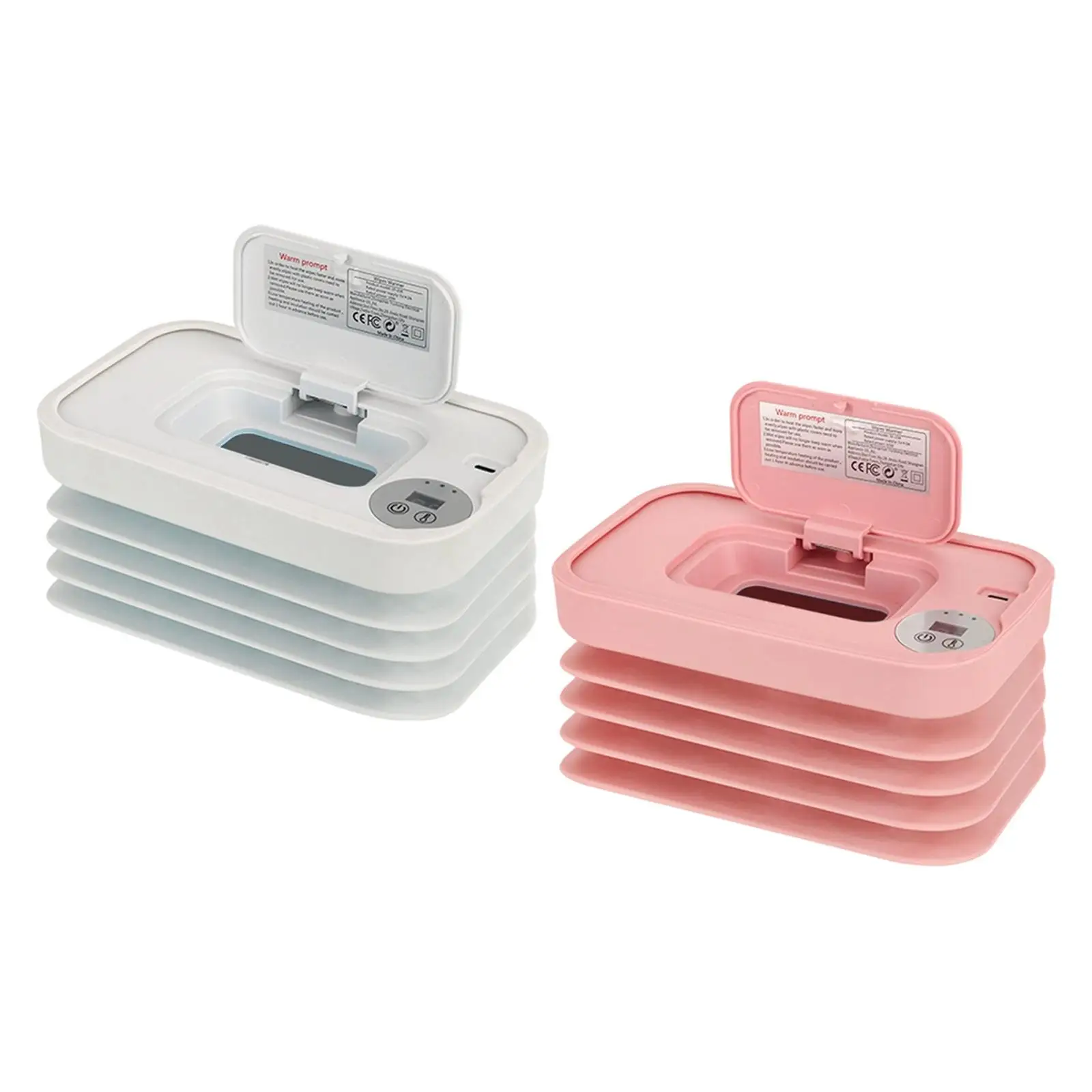 Baby Wipe Warmer Wipes Heater Adjustable Portable Foldable 55/60/65°C Quickly Diaper Wipe Warmer for Travel Home Kids Baby