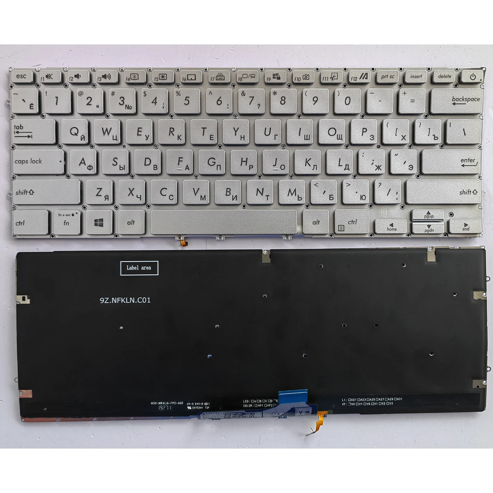 RU Layout for ASUS ZenBook 14 UX431FLC UX431U UX431F UX431FL U450 UX431 Laptop Keyboard