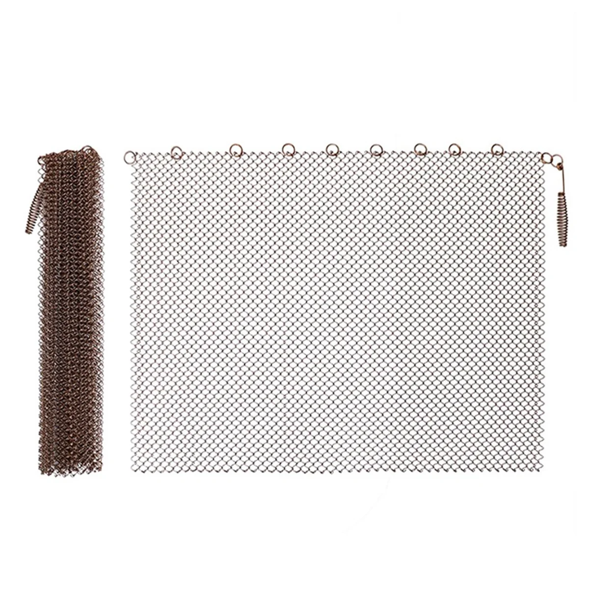 

Fireplace Mesh Screen Curtain,2 Packs Spark Guard Mesh Metal Fire Screen Panel with Pulls for Home Fireplace, 22 Inch