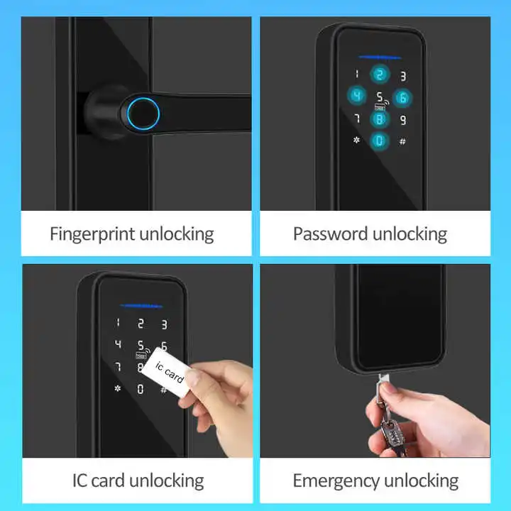 Imagem -03 - Tuya Eletrônico Biométrico Reconhecimento de Impressão Digital Smart Door Lock Home Indoor Alta Qualidade k7