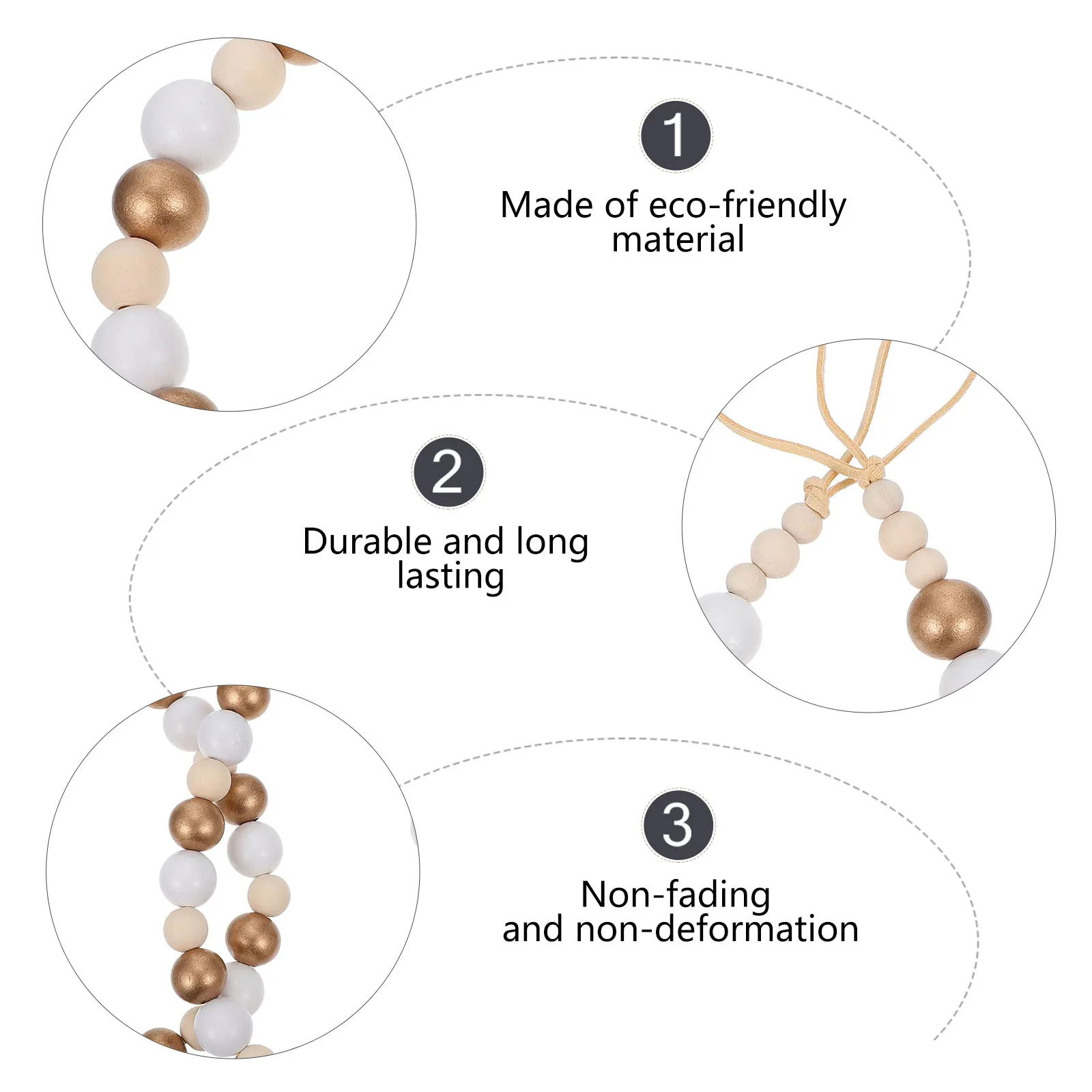 

1 Set Wooden Beads Curtain Tiebacks Simple Style Holders For Home Decor Drapes Strapping Accessories Elegant Window Tie Belts