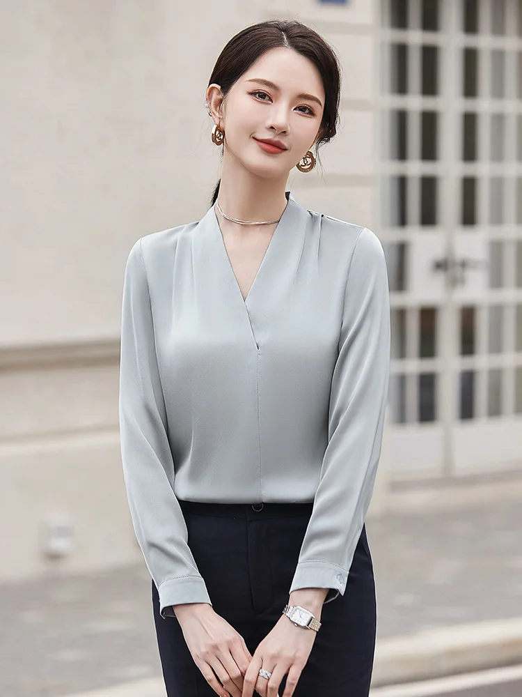 AIyssa-Camisa de manga larga para mujer, moda profesional, primavera y verano, alta calidad, ambiente sencillo, nueva