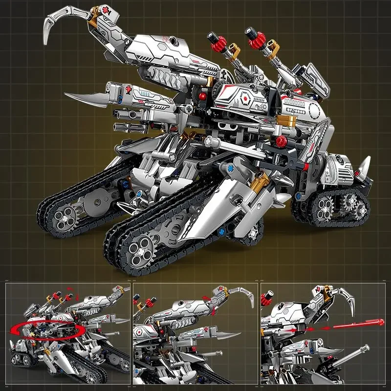 Mech 2 in 1ชุดของเล่นตัวต่อบล็อกตัวต่อขนาดเล็กเปลี่ยนรูปร่างบล็อกตัวต่อ