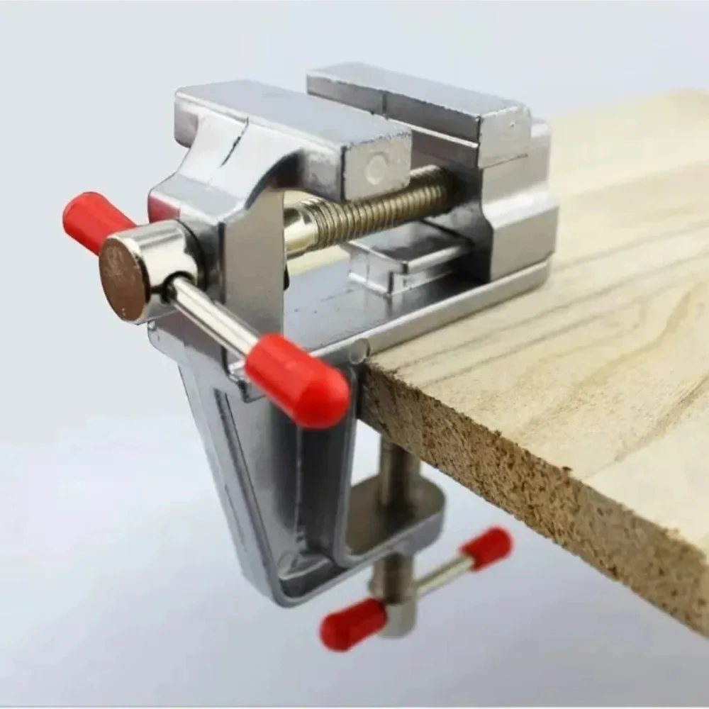 Mini torno de bancada de alumínio de 3,5 polegadas, grampo multifuncional para mesa, para joalheria, hobby, modelagem e reparos.