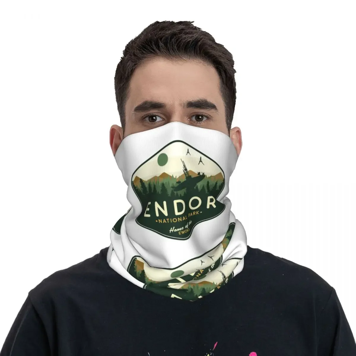 Endor  Park Home Of The Ewoks Bandana Neck Cover Printed Mask Scarf Headband Hiking Fishing For Men Women Adult Washable