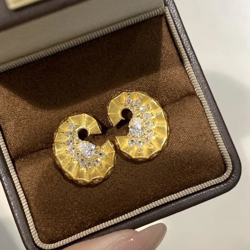 ARIGAYA-pendientes de plata de ley 925 con circonita cúbica 3A, joyería de moda de diseñador, regalos para mujer