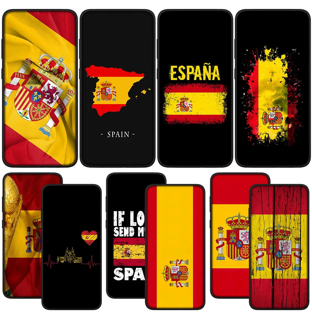 Yellow Red Spain Flag Soft Cover Phone Casing for Samsung Galaxy S21 S20 Fe S23 S22 Ultra S8 Plus A12 A13 A21S A71 M21 Case