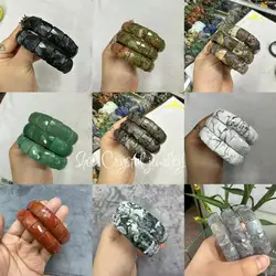 Natural 12x15mm Faceted Stone Crystal Citrine Agate Amethyst Pyrite Bracelets Bangles Energy for Women For Man For Wholesale