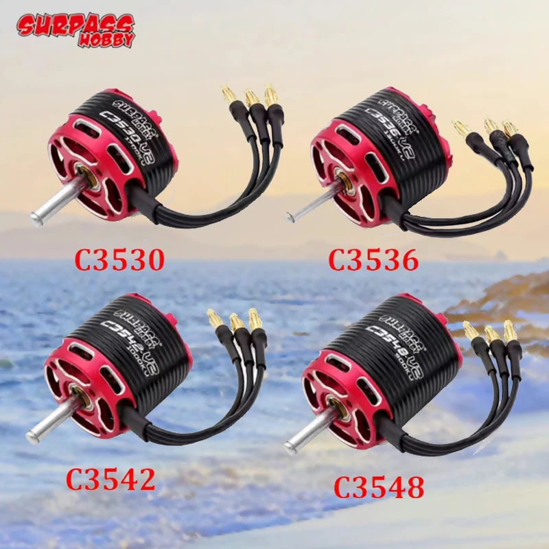 

Surpass Hobby C3530 C3536 C3542 C3542 C3548 V2 14-pole Hi-Torque Outrunner Brushless Motor For Fixed-wing Aircraft Airplane
