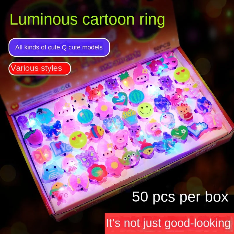 Luminous Ring Children's Small Toys Square Toy Night Market Stall Luminous Stall Yiwu Floor Push Kindergarten Gifts