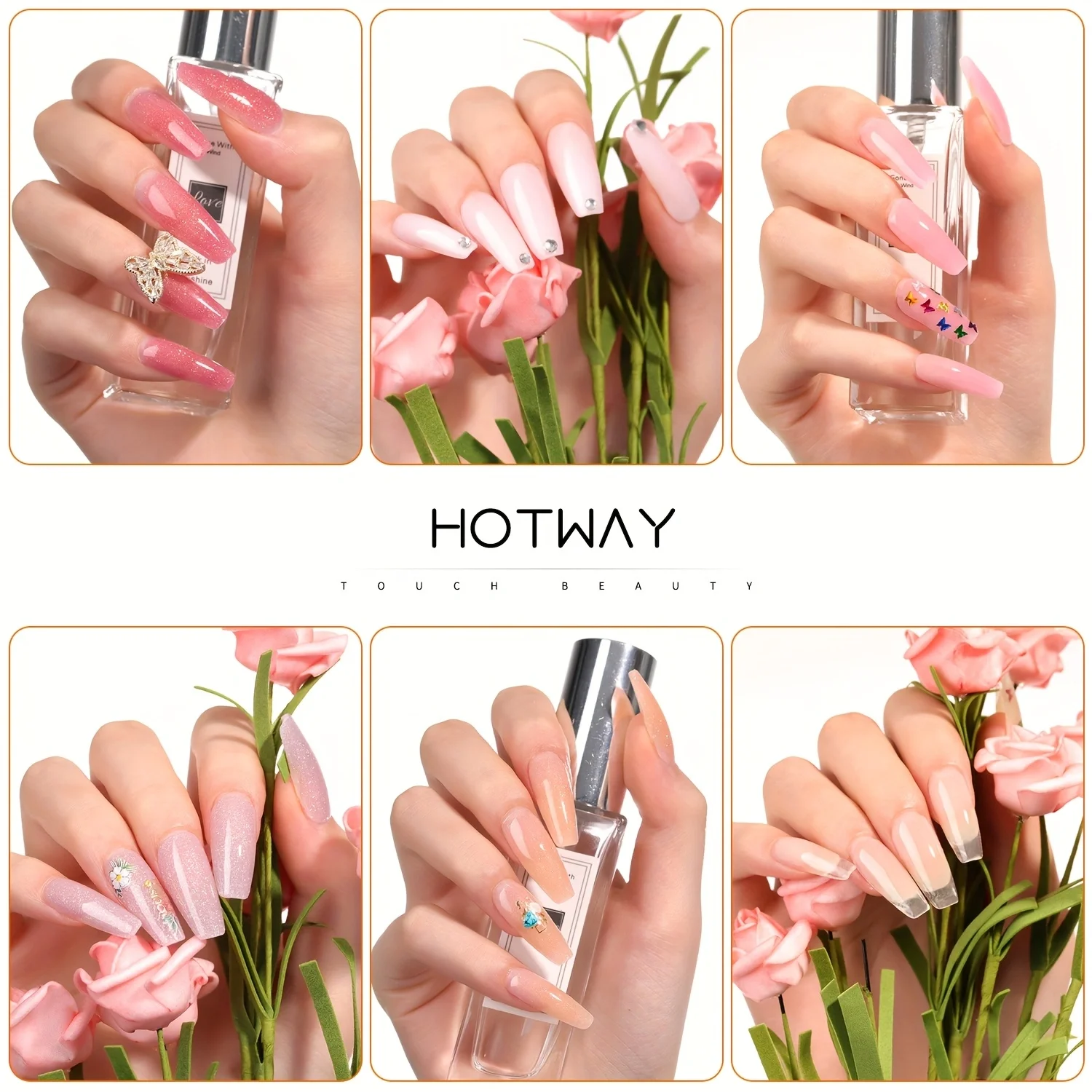 6 قطع * مجموعة جل 15 جرام، جل موسع سريع للأظافر، متين وطبيعي، مناسبة لتعزيز الأظافر أو إعطاء الهدايا - للسيدات #2