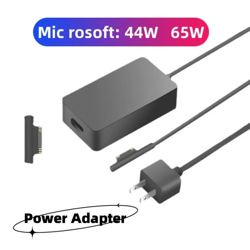 

44W 65W 102W Power Adapter For Microsoft Surface Pro4/5/6/7/8/9 Laptop1/2/3/4 Go Book1/2/3 1625 1800 1706 1796 1798 1932 Charger
