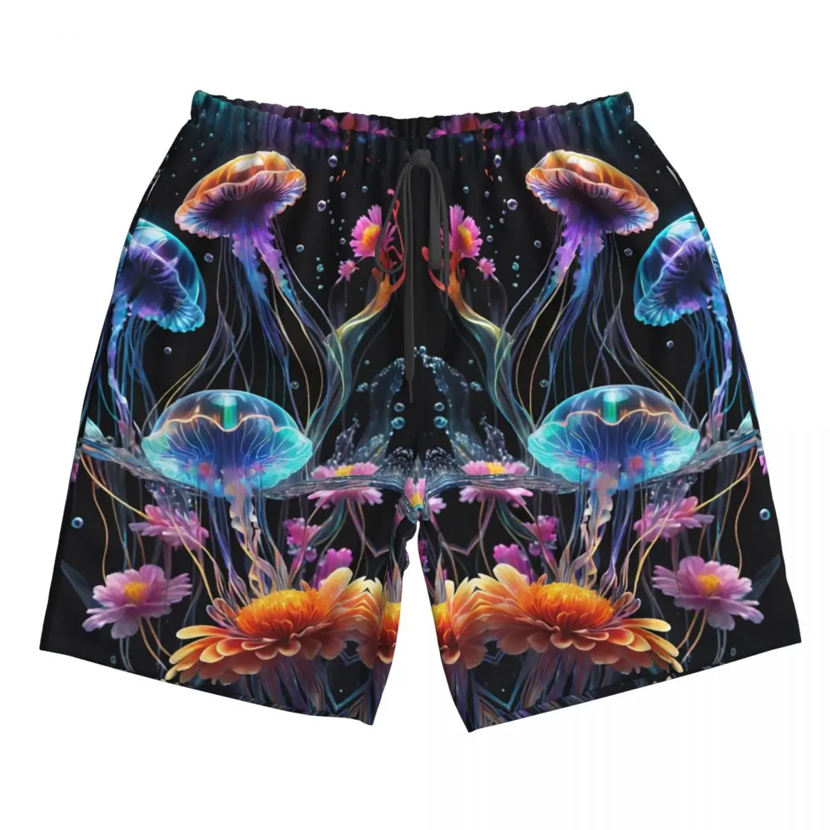 quite a lot colorful Jellyfish Men's Printed pattern beach shorts,suitability Walk,run,surf, wear on the beach or at home