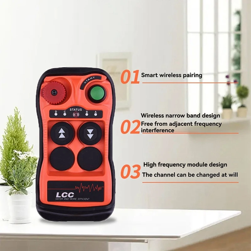 Q200 Industrial Remote Control 2-Button Waterproof IP65, Wireless Controller For Overhead Crane Industrial
