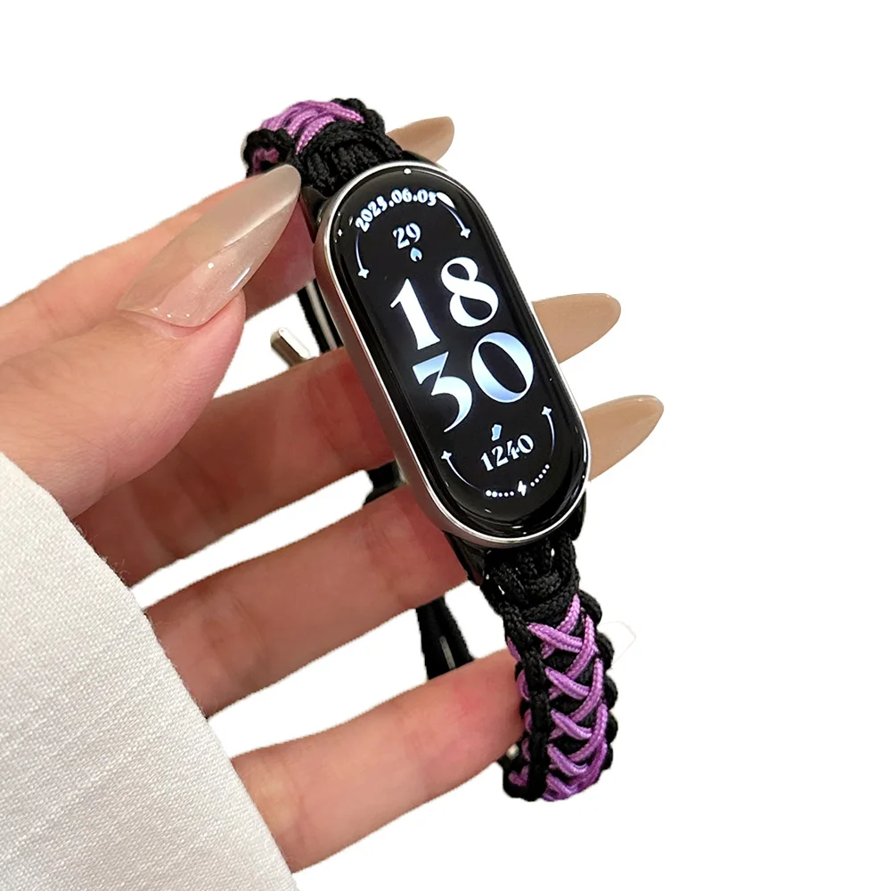 Für XiaoMi Smart Band 10/9/8 Ersatz-Armband, verstellbar, neue Nylonbänder, geflochtene Sport-Elastikbänder aus Stoff für Männer und Frauen